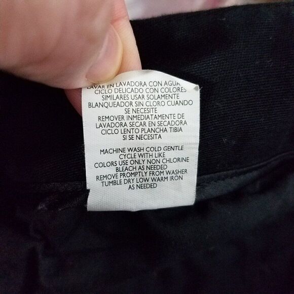 Daisy Fuentes Black Straight Leg Dress Pants Size 8 Stretch Slacks Trouser Work - Picture 10 of 14